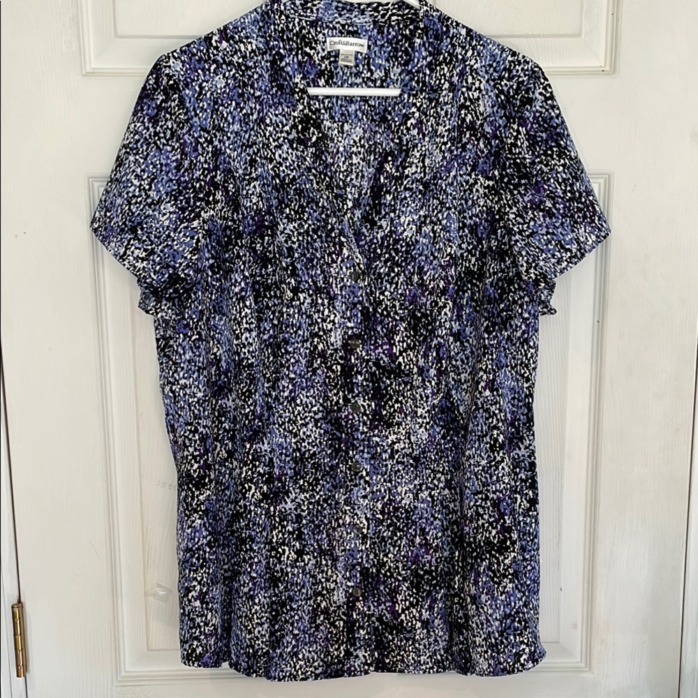 Croft & Barrow Size 1X short sleeve blouse